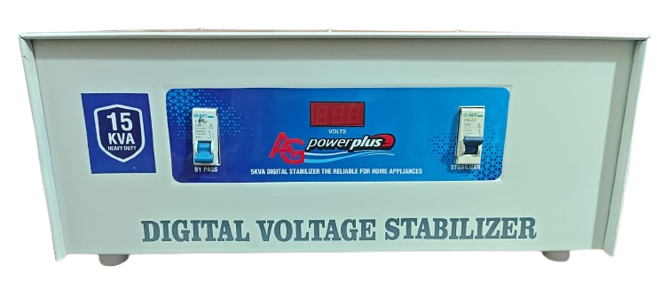 AG Power Plus 15kVA Mainline Voltage Stabilizer (160V–300V, Metal Body, 3 Year Warranty)