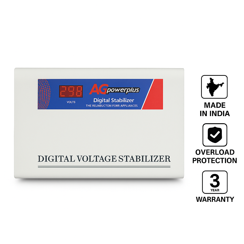 AG Power Plus 5kVA Automatic Voltage Stabilizer (For AC & Mainline Use)