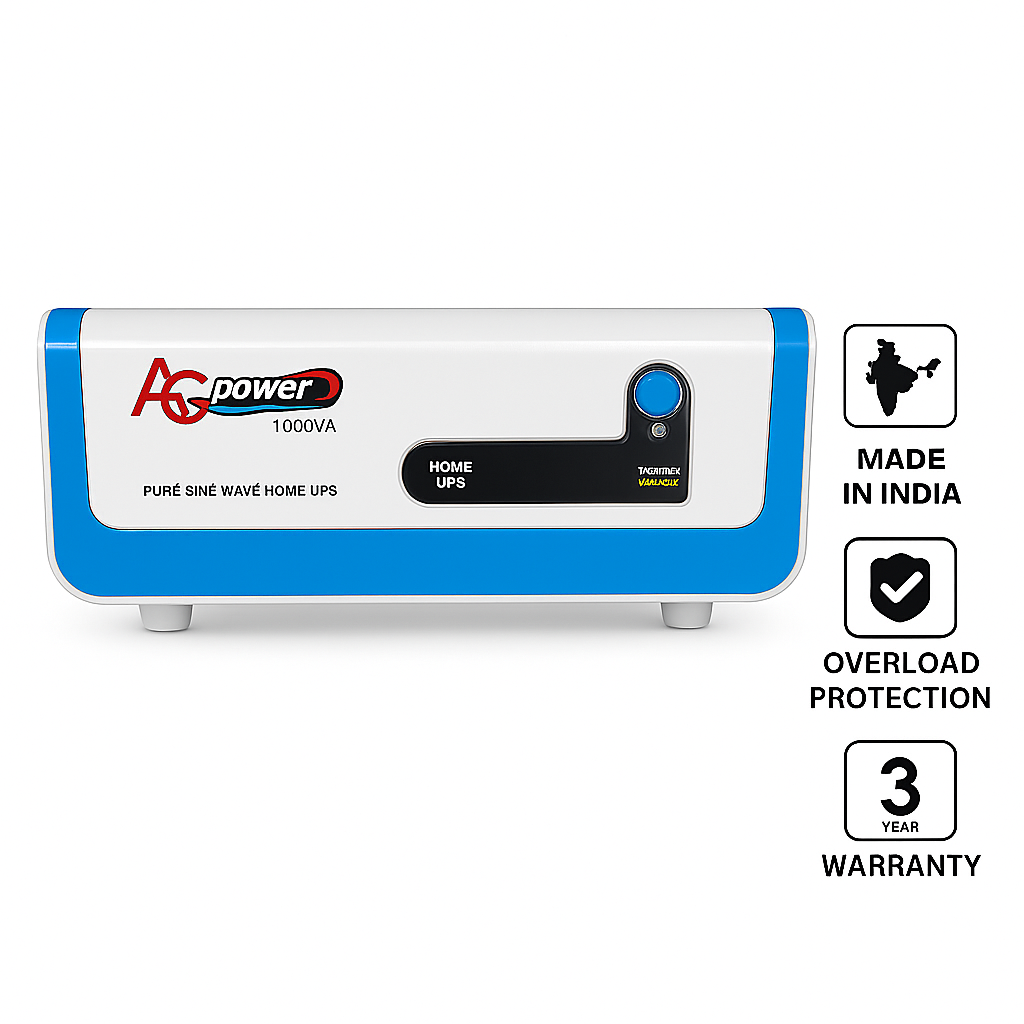 AG Power Plus Copper 1400VA Pure Sine Wave Home UPS Inverter (100% Copper, LED Display, 900W Output)